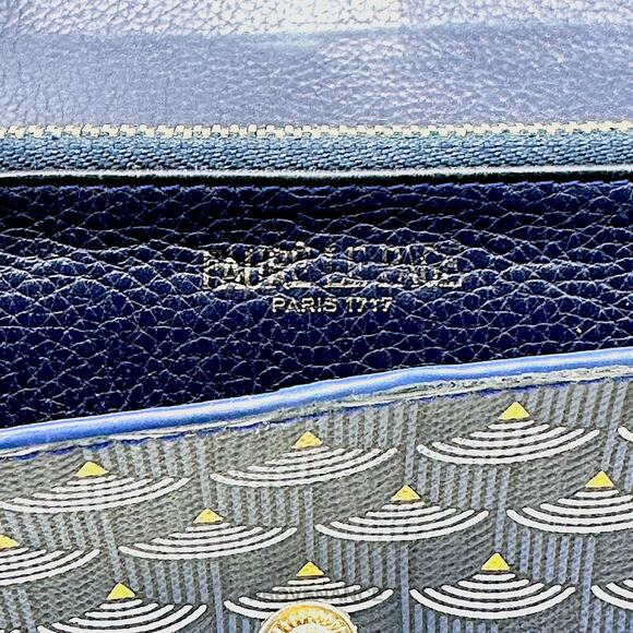 🔴 Faure Le Page Rabat Grand Long Wallet - Blue Ecailles - Picture 11 of 13